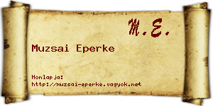 Muzsai Eperke névjegykártya